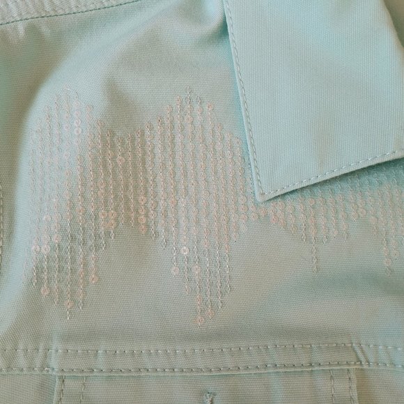 Ladies' Alia Size 14P Turquoise Light Spring Jacket *Like New* - Picture 5 of 5
